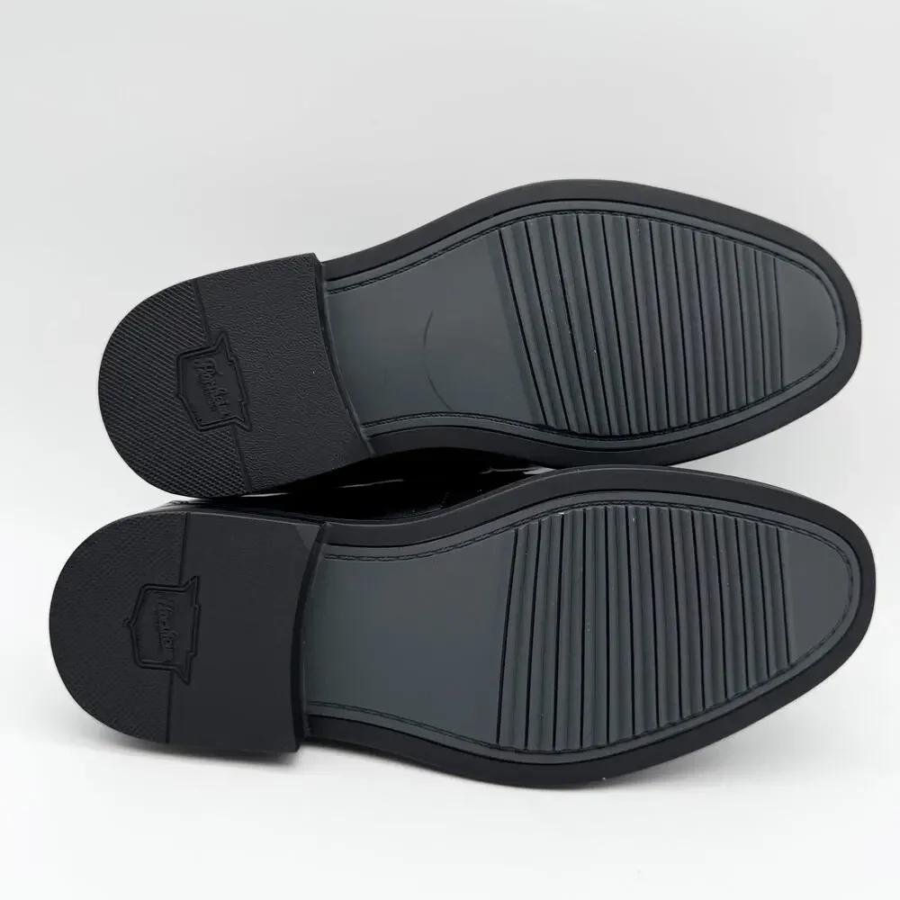 Florsheim Kids Boys Rucci Moc Toe Penny Loafers US 1.5 M Black Leather NIB